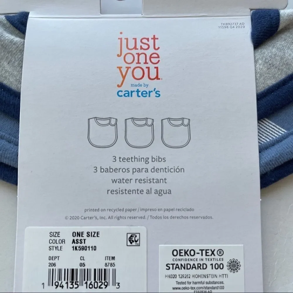 Baby Boys' 3pk Alligator Bib - Just One You® made by Carter’s • NWT